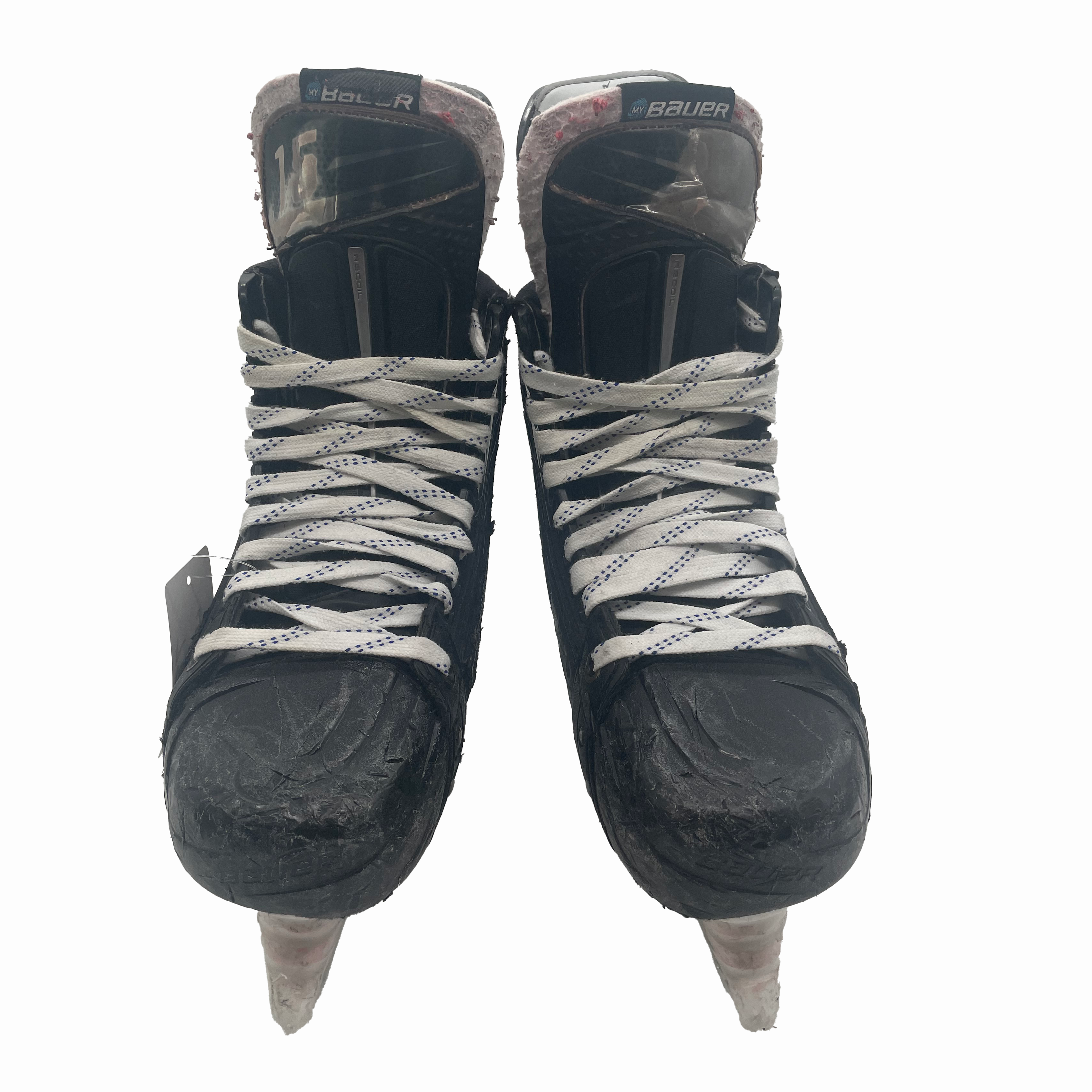 Bauer Vapor Hyperlite 2 – Patins de hockey Pro Stock d'occasion avec bloqueurs de tir – Taille 7E